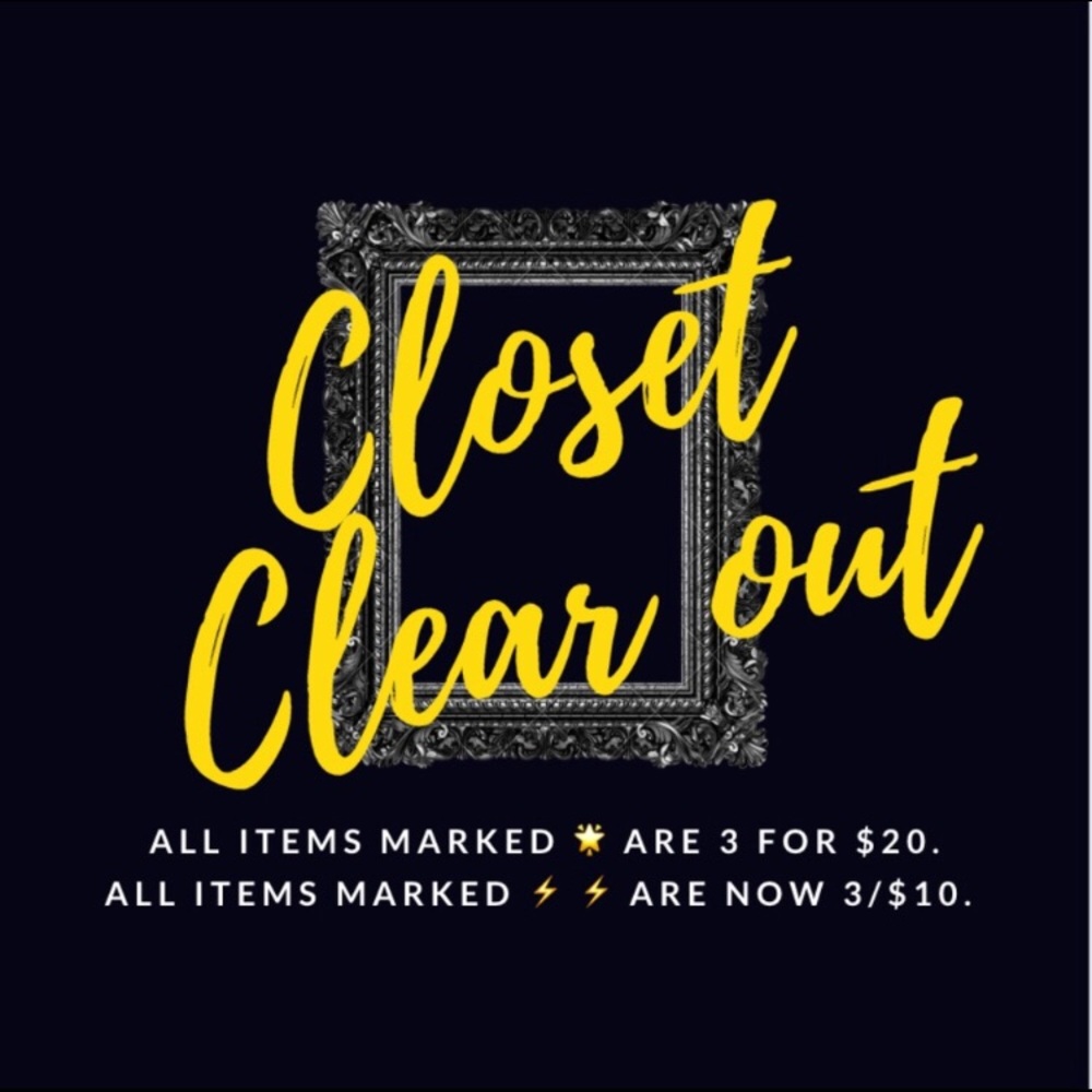 Closet Clear Out!! 3 FOR $20 SALE! New items added
